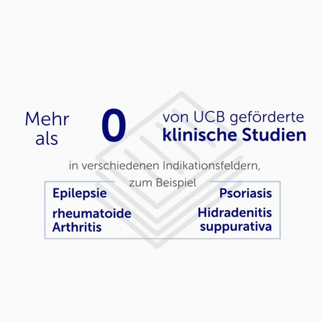 Anzahl der klinischen Studien bei UCB