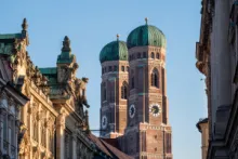 Vue de Munich avec les tours de la Frauenkirche