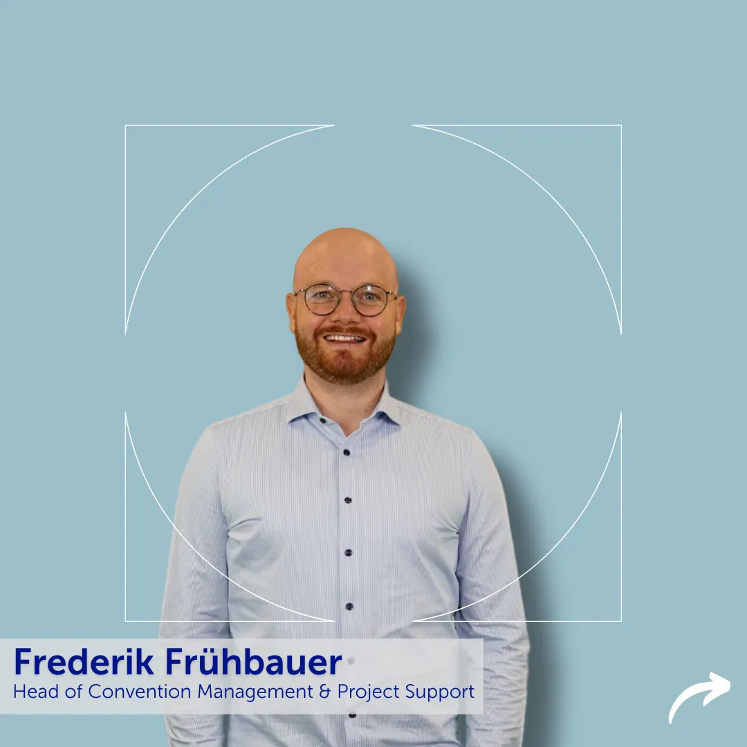 Foto von Frederik Frühbauer, Head of Convention Management & Project Support