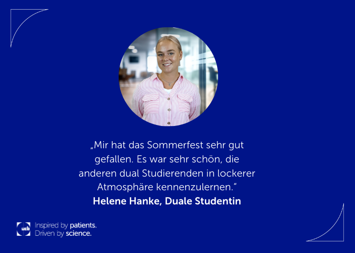 Helene Hanke, duale Studentin bei UCB