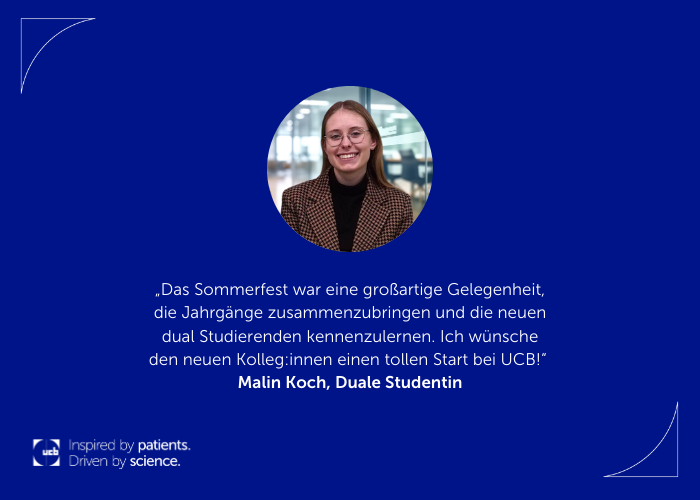 Foto von Malin Koch, duale Studentin bei UCB